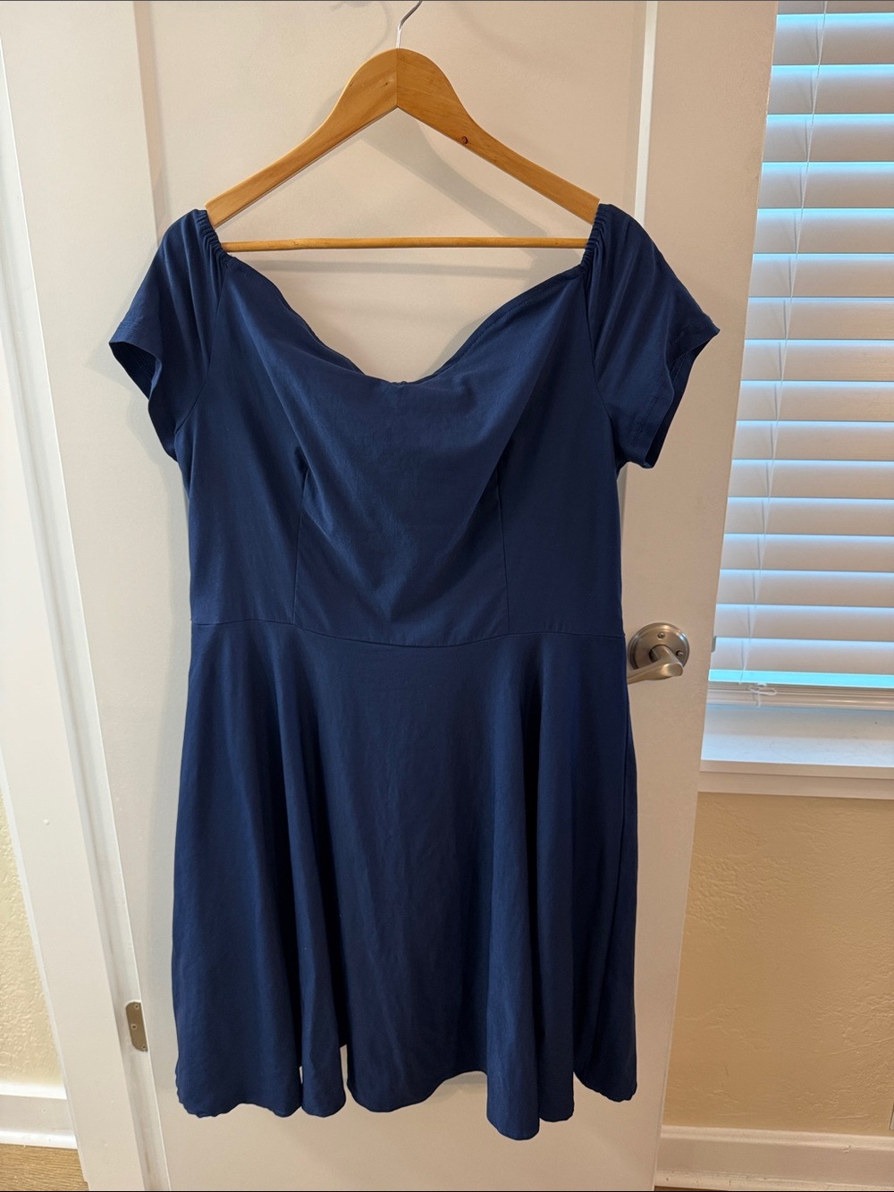 Grace Karin Navy Off-Shoulder Fit & Flare Mini Dress Rockabilly Babe